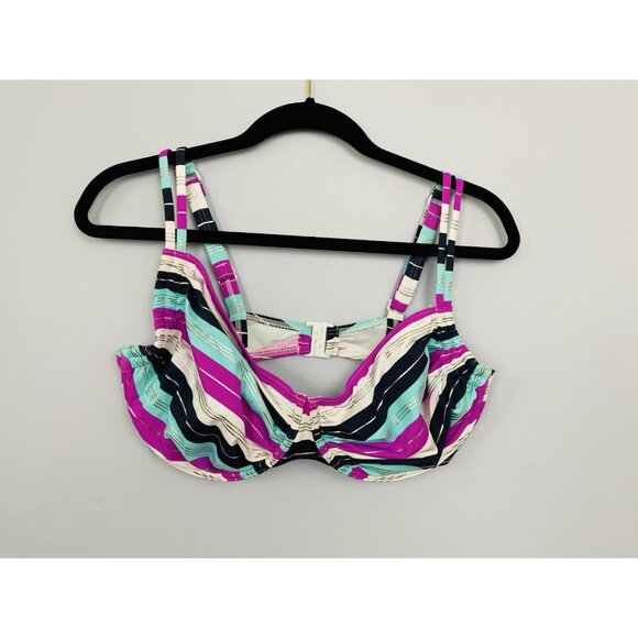 S. Oliver Bikini Top Multicolor Underwired Bra 40DDD Swimsuit Top Only - Picture 6 of 7